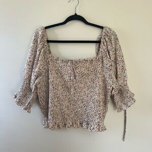 ARULA Floral Smocked Blouse